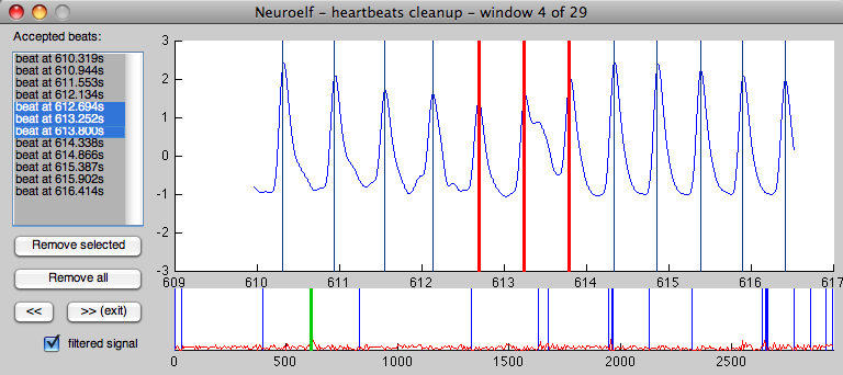 heartbeats cleanup dialog